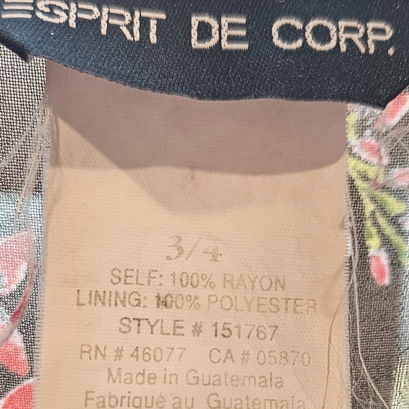 Vintage Black Esprit Dress Sz 3/4 - Picture 4 of 8